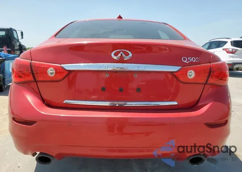 2017 Infiniti Q50 Red Sport 400 из США, поврежденный, VIN JN1FV7AP5HM850472